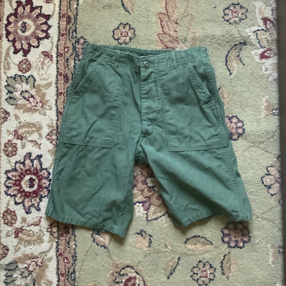 Vintage military fatigue shorts